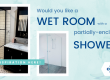 Wet room shower